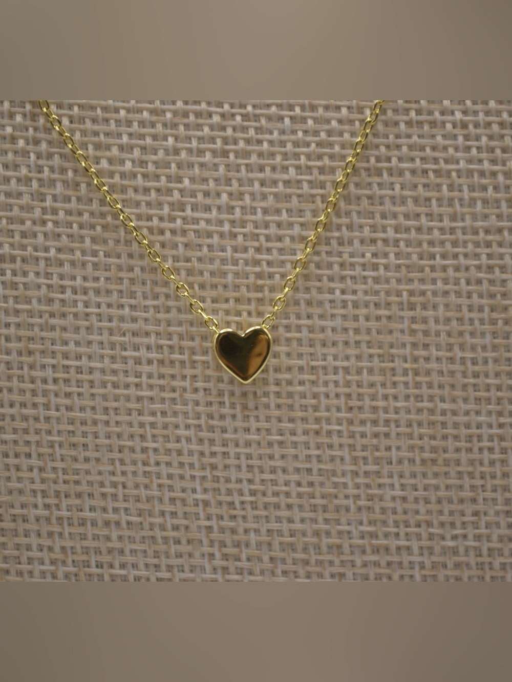 Mini Gold Heart Pendant Necklace